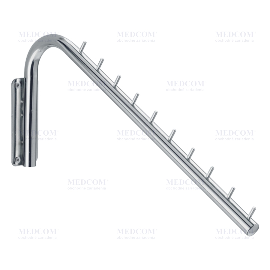 Sloping wall arm, chromium plated